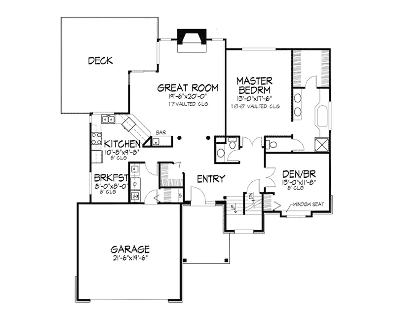 Traditional House Plan First Floor - Grove Hill Rustic Home 072D-0333 - Search House Plans and More