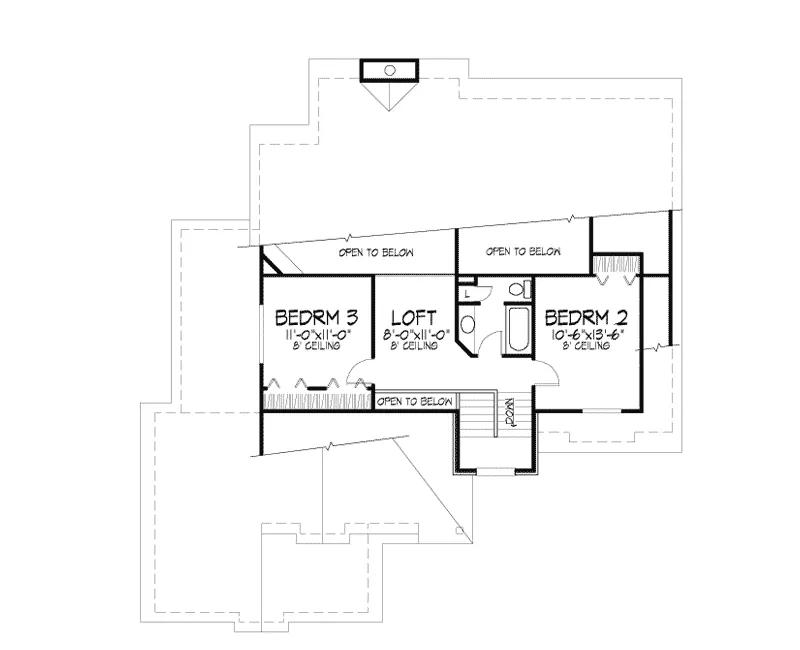 Traditional House Plan Second Floor - Grove Hill Rustic Home 072D-0333 - Search House Plans and More