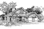 Southern House Plan Front of Home - Amesbury Place Ranch Home 072D-0339 - Search House Plans and More