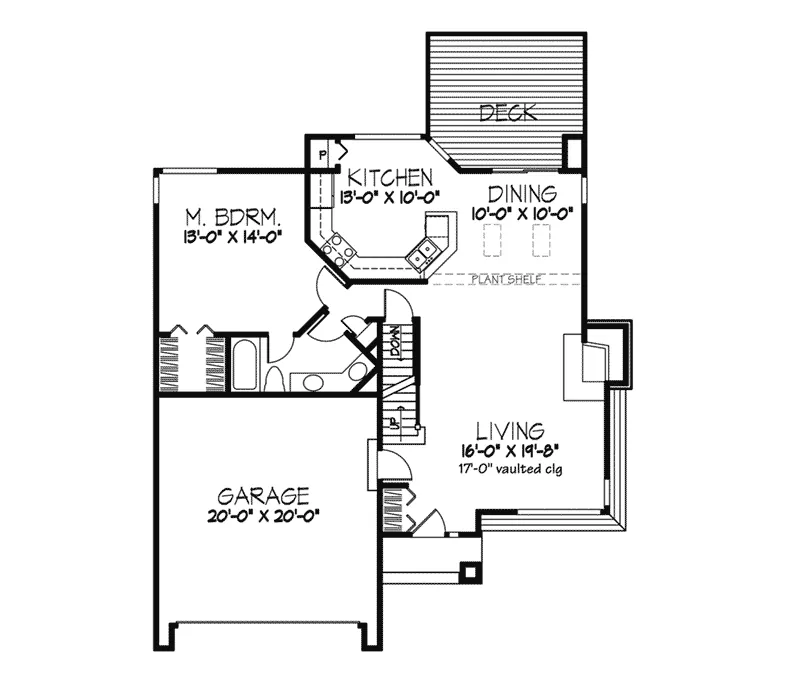 Country House Plan First Floor - Friedenburg Ranch Home 072D-0342 - Search House Plans and More