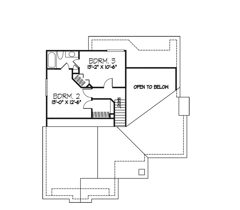 Country House Plan Second Floor - Friedenburg Ranch Home 072D-0342 - Search House Plans and More