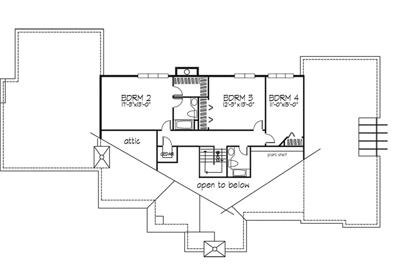 Contemporary House Plan Second Floor - Cole Spring Luxury Home 072D-0345 - Search House Plans and More