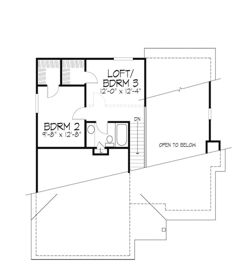 Traditional House Plan Second Floor - Lemay Ferry Ranch Home 072D-0351 - Shop House Plans and More