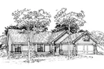 Ranch House Plan Front of Home - Denlow Ranch Home 072D-0353 - Search House Plans and More