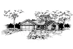 Modern House Plan Front of Home - Calhoun Hollow Ranch Home 072D-0355 - Search House Plans and More