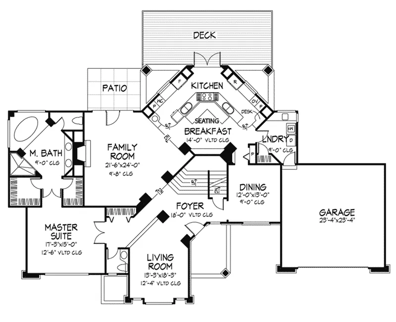 Luxury House Plan First Floor - Rodelle Manor Luxury Home 072D-0365 - Shop House Plans and More