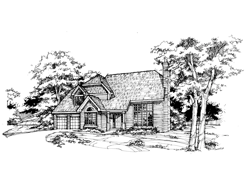 Traditional House Plan Front of Home - Godwin Luxury Home 072D-0366 - Search House Plans and More