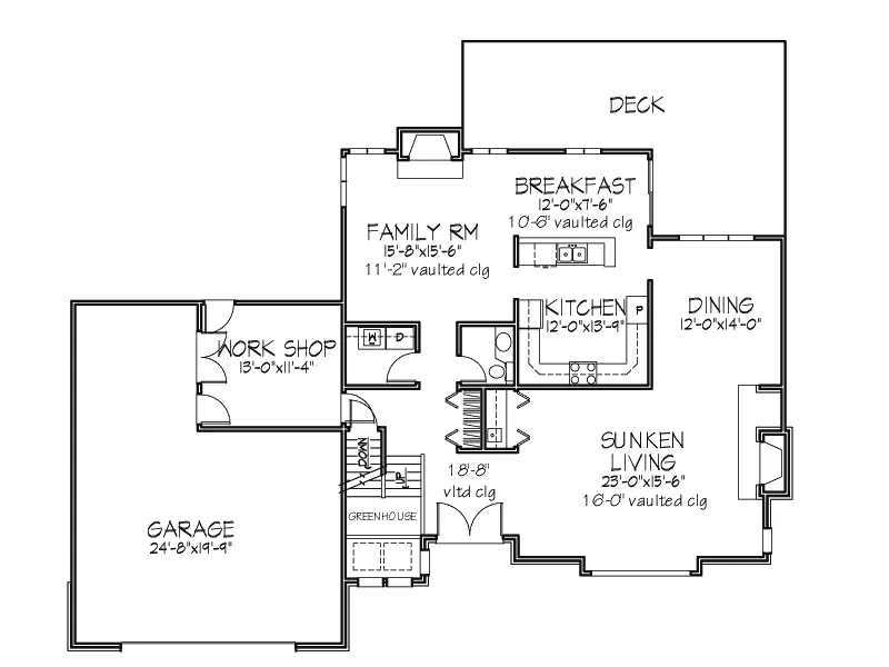 Traditional House Plan First Floor - Rosadeo Country Home 072D-0387 - Shop House Plans and More