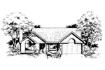 Modern House Plan Front of Home - Plantmore Ranch Home 072D-0396 - Shop House Plans and More