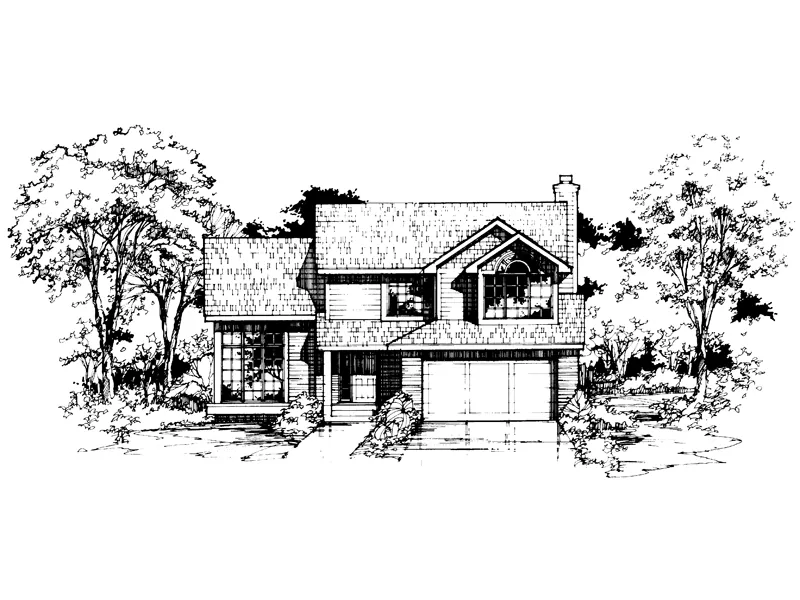 Contemporary House Plan Front of Home - Katsura Traditional Home 072D-0397 - Search House Plans and More