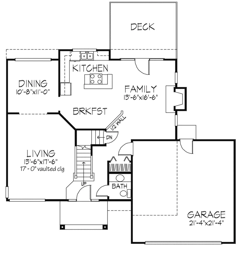 Traditional House Plan First Floor - Glen Mill Rustic Home 072D-0399 - Search House Plans and More