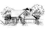Traditional House Plan Front of Home - Glen Mill Rustic Home 072D-0399 - Search House Plans and More