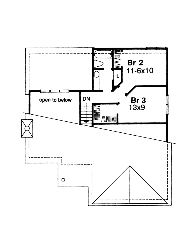 Contemporary House Plan Second Floor - Balfour Hill Narrow Lot Home 072D-0410 - Search House Plans and More