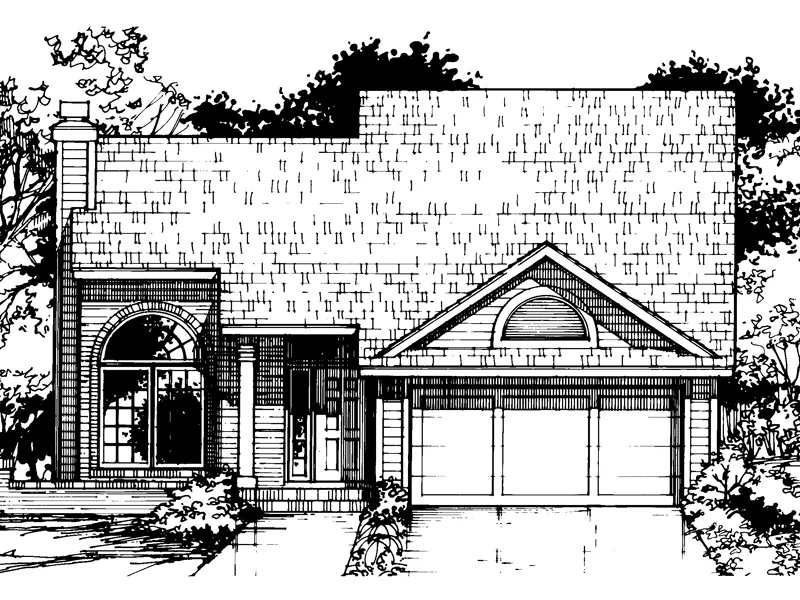 Contemporary House Plan Front of Home - Balfour Hill Narrow Lot Home 072D-0410 - Search House Plans and More