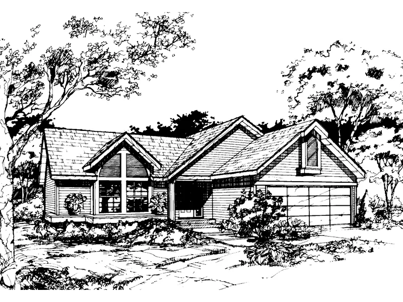 Modern House Plan Front of Home - Arianna Traditional Home 072D-0411 - Search House Plans and More