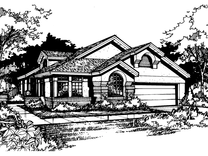Country House Plan Front of Home - Emilia Park Country Ranch Home 072D-0420 - Search House Plans and More
