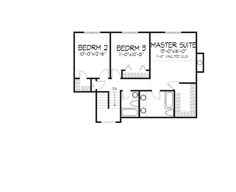 Bungalow House Plan Second Floor - Hollybrook Rustic Home 072D-0423 - Search House Plans and More
