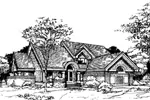 Shingle House Plan Front of Home - Kimswick Manor Traditional Home 072D-0424 - Search House Plans and More
