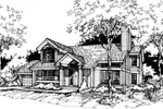 Traditional House Plan Front of Home - Encino Rustic Home 072D-0429 - Search House Plans and More