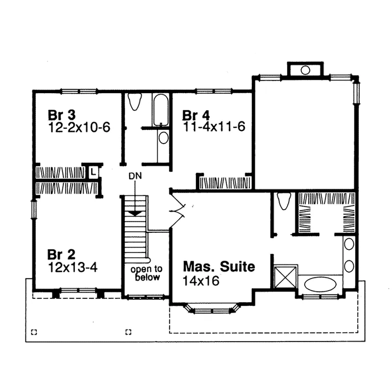 Country House Plan Second Floor - Napoli Country Home 072D-0434 - Shop House Plans and More
