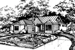 Country House Plan Front of Home - Idamor Modern Ranch Home 072D-0437 - Search House Plans and More