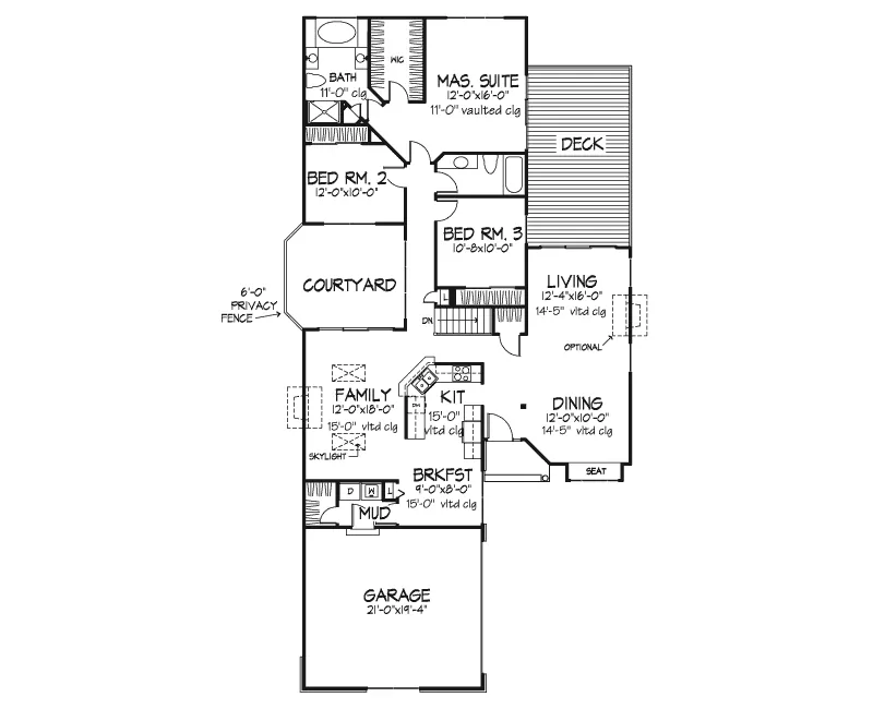 Traditional House Plan First Floor - Prestcreek Ranch Home 072D-0439 - Shop House Plans and More