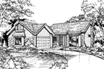 Southern House Plan Front of Home - Ballard Rustic Ranch Home 072D-0441 - Search House Plans and More