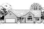 Ranch House Plan Front of Home - Marion Garden Ranch Home 072D-0451 - Shop House Plans and More