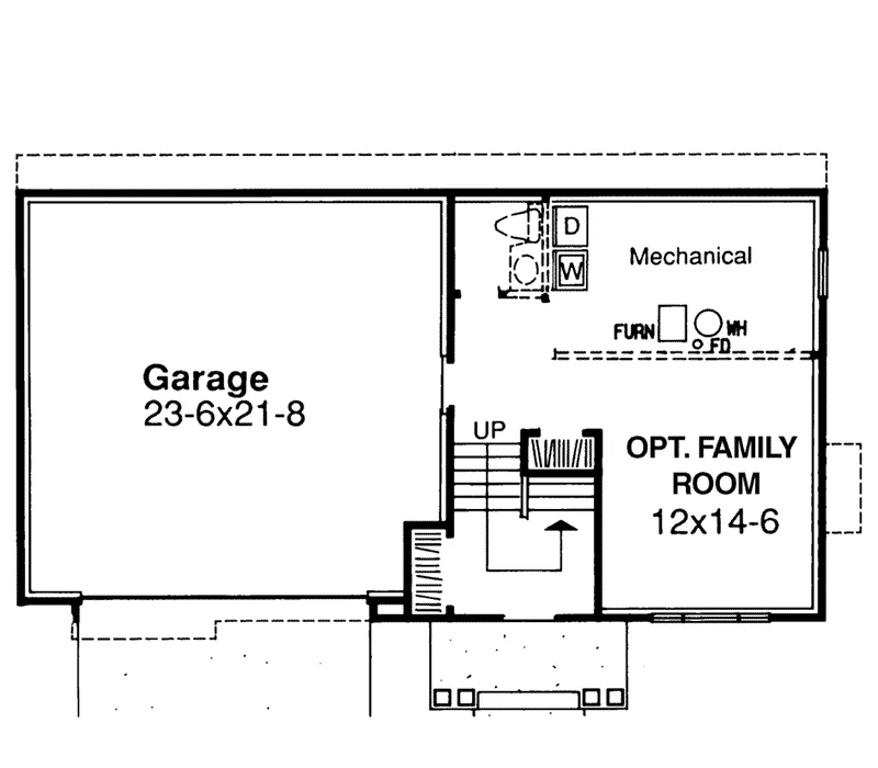 Shingle House Plan Lower Level Floor - Greengate Shingle Style Home 072D-0458 - Search House Plans and More