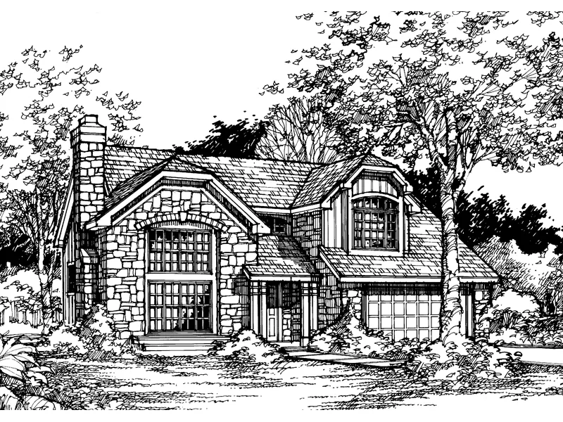 Contemporary House Plan Front of Home - Norton Shores Rustic Home 072D-0462 - Shop House Plans and More