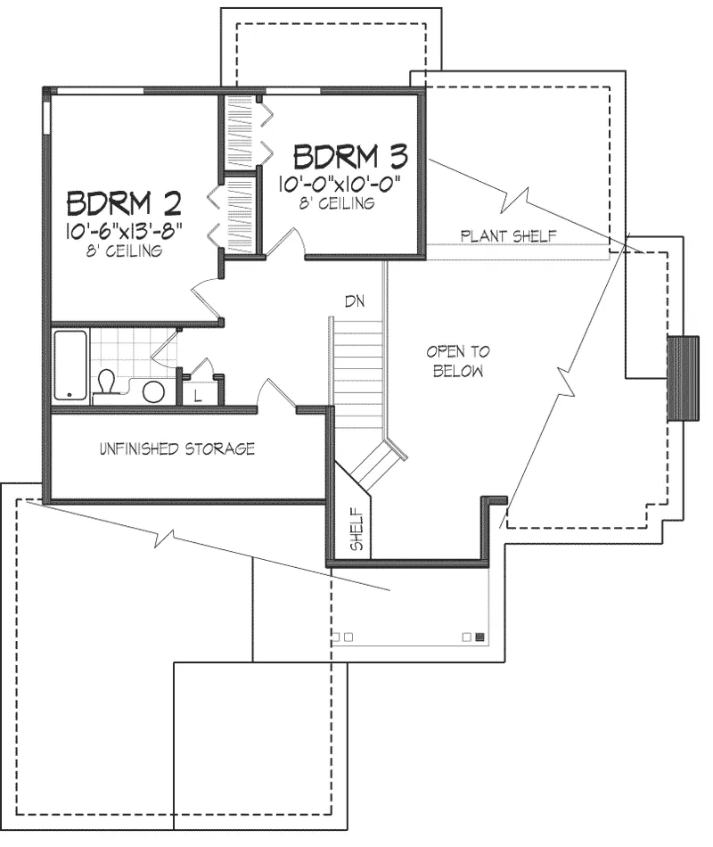 Country House Plan Second Floor - Baldwin Lake Traditional Home 072D-0472 - Search House Plans and More