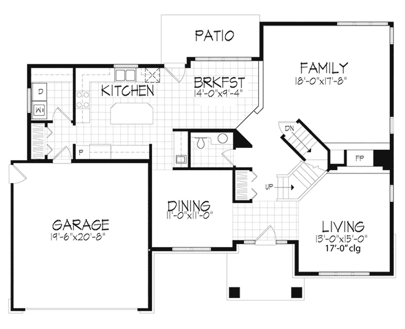 Southern House Plan First Floor - Marlow Mill Traditional Home 072D-0475 - Shop House Plans and More