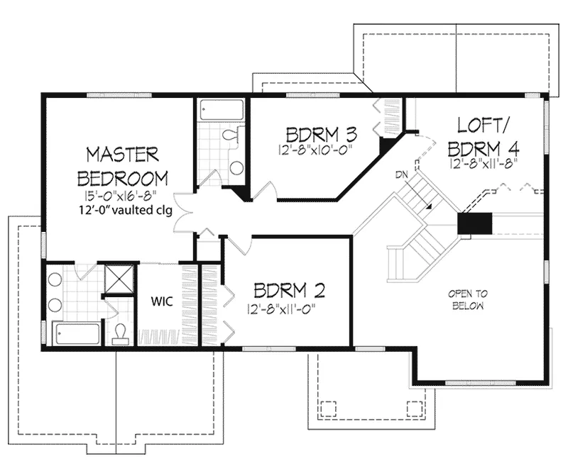 Southern House Plan Second Floor - Marlow Mill Traditional Home 072D-0475 - Shop House Plans and More