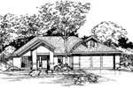 Southwestern House Plan Front of Home - Aurelia Hill Southwestern Home 072D-0498 - Search House Plans and More