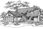 Traditional House Plan Front of Home - Sedan Park Contemporary Home 072D-0509 - Shop House Plans and More