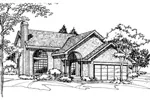 Contemporary House Plan Front of Home - Zanzibar Ranch Home 072D-0510 - Shop House Plans and More