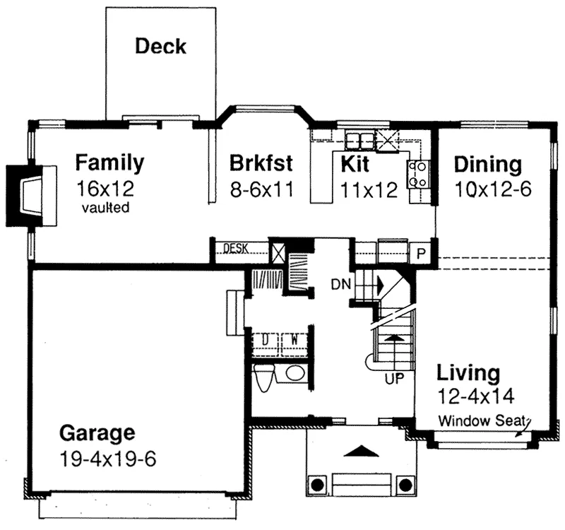 Southern House Plan First Floor - Bryantville Southern Home 072D-0511 - Search House Plans and More