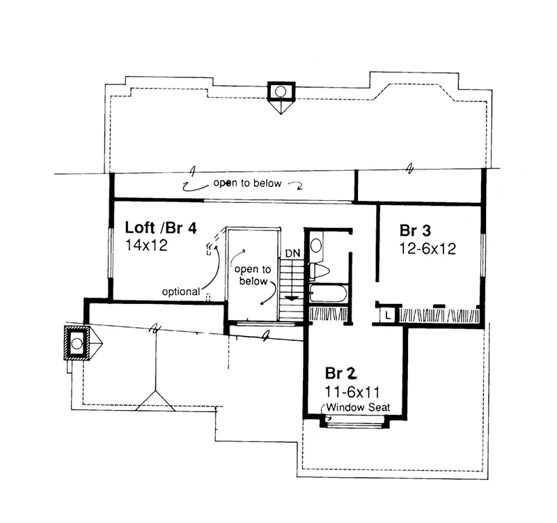 Bungalow House Plan Second Floor - Impala Country Bungalow Home 072D-0512 - Search House Plans and More