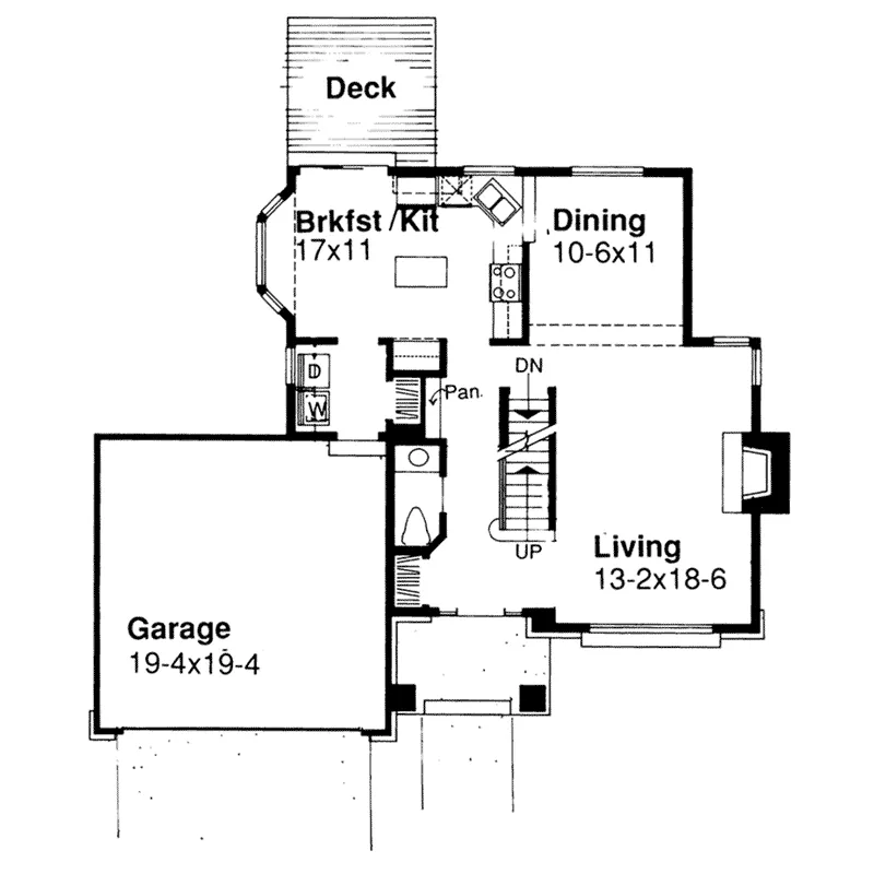 Modern House Plan First Floor - Mallory Point Traditional Home 072D-0513 - Shop House Plans and More