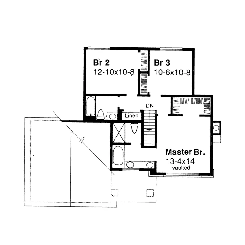 Modern House Plan Second Floor - Mallory Point Traditional Home 072D-0513 - Shop House Plans and More