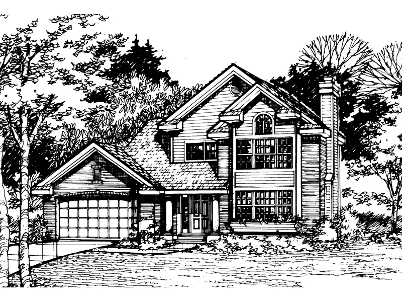 Modern House Plan Front of Home - Mallory Point Traditional Home 072D-0513 - Shop House Plans and More