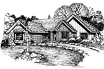 Ranch House Plan Front of Home - Dakota Rustic Home 072D-0514 - Search House Plans and More