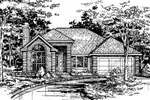 Contemporary House Plan Front of Home - Maridosa Traditional Home 072D-0521 - Shop House Plans and More