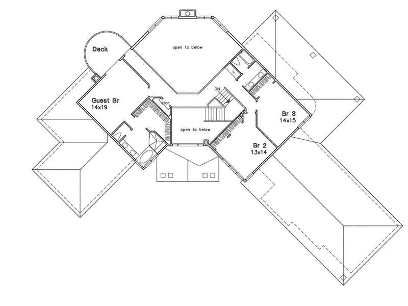 Florida House Plan Second Floor - Kalvin Luxury Home 072D-0526 - Search House Plans and More