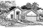 Traditional House Plan Front of Home - Bellflower Sunbelt Home 072D-0527 - Search House Plans and More