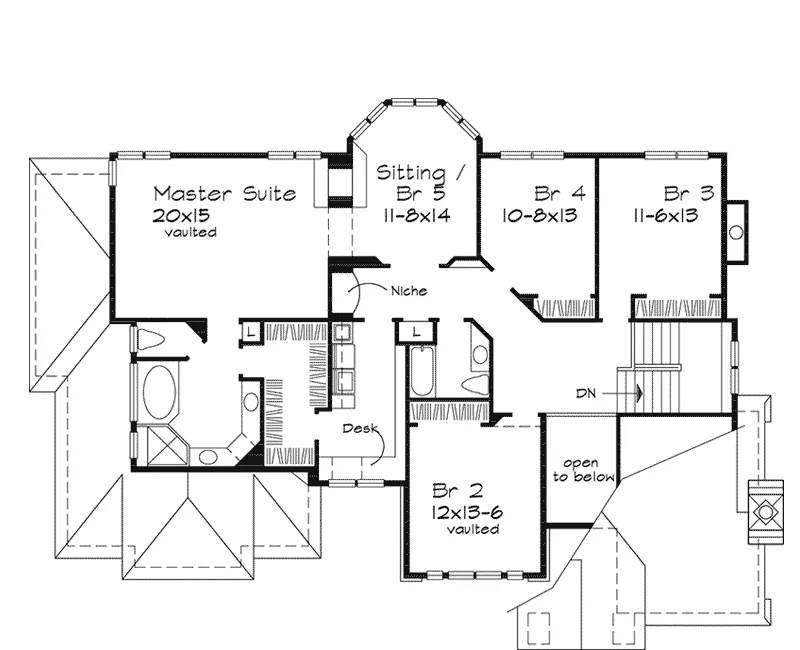 Luxury House Plan Second Floor - Gilroy Luxury Home 072D-0541 - Search House Plans and More