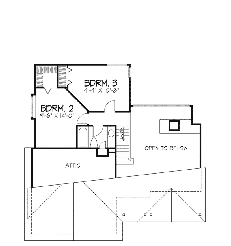 Southern House Plan Second Floor - Poney Creek Country Home 072D-0547 - Shop House Plans and More