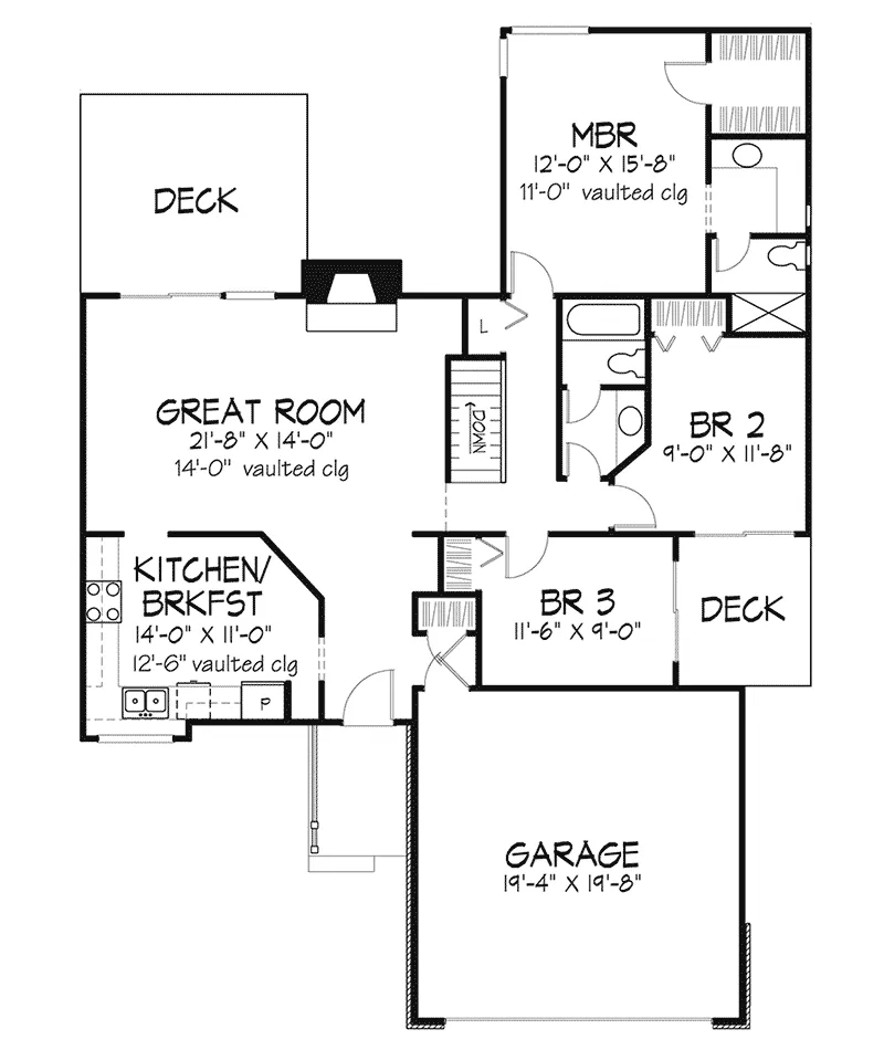 Southern House Plan First Floor - Pedrotti Shingle Style Home 072D-0550 - Shop House Plans and More