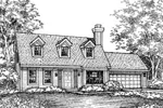 Southern House Plan Front of Home - Berkley Manor Cape Cod Home 072D-0587 - Search House Plans and More