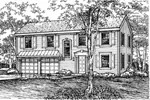 Traditional House Plan Front of Home - Sycamore Way Colonial Home 072D-0606 - Shop House Plans and More